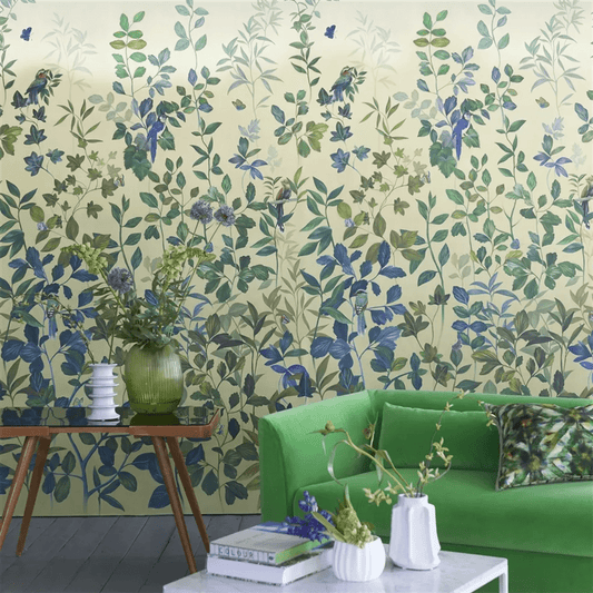 Voliere Wallpaper - Lemongrass - PDG1171/01 - Designers Guild - Premier Wallcovering