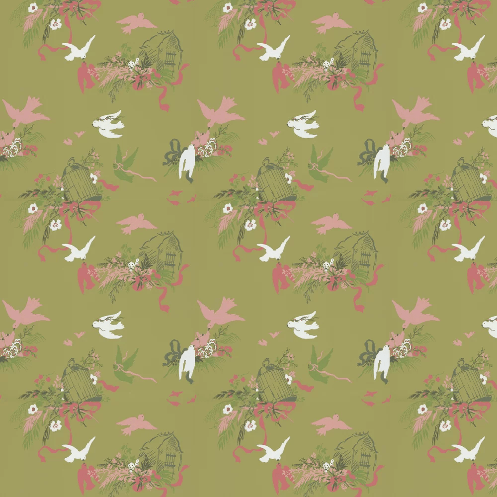 Volieres Wallpaper - Garden - Little Greene - 0263VOGARDE - Premier Wallcovering
