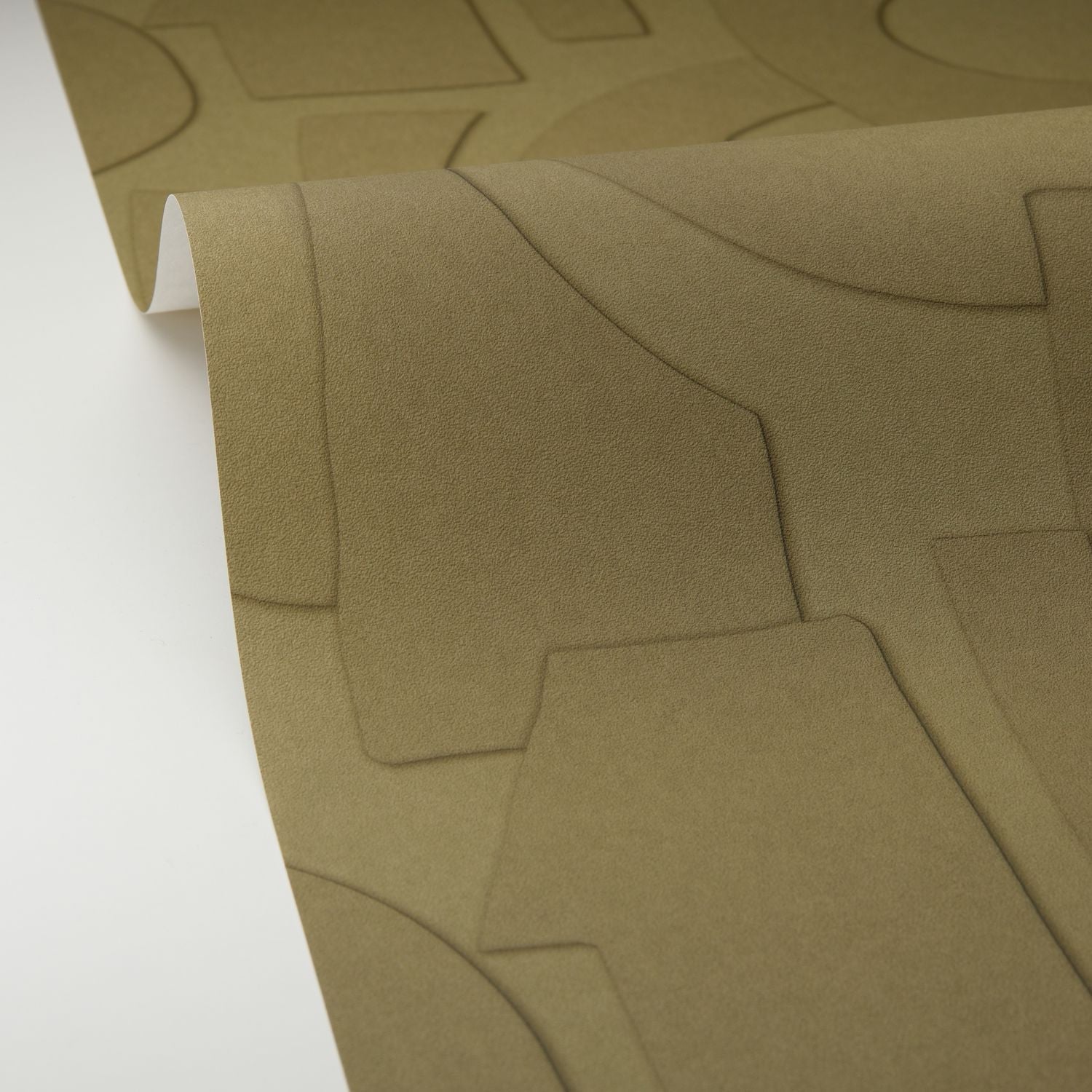 Volume Wallpaper - Vert Kaki - Caselio - 106057112 - Premier Wallcovering