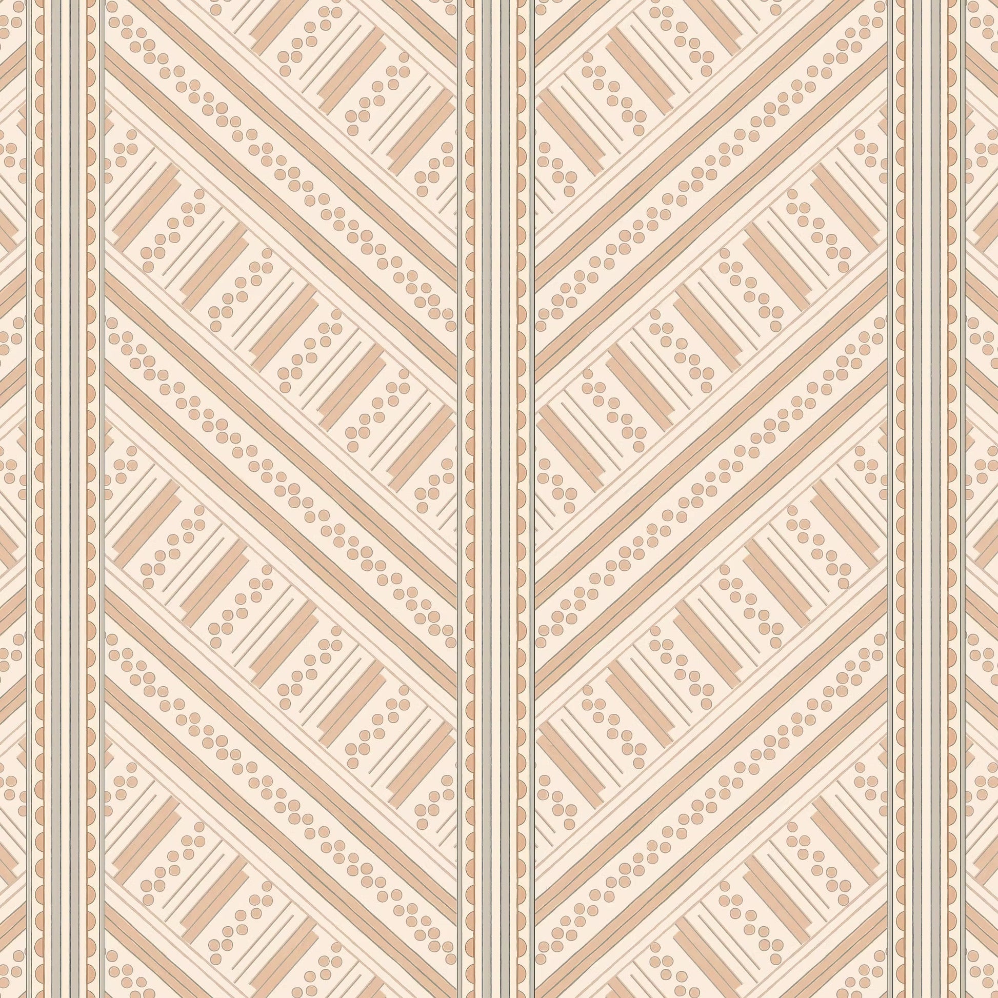 Vondel Wallpaper - Cream and Beige - Ottoline - W/VON/1 - Premier Wallcovering