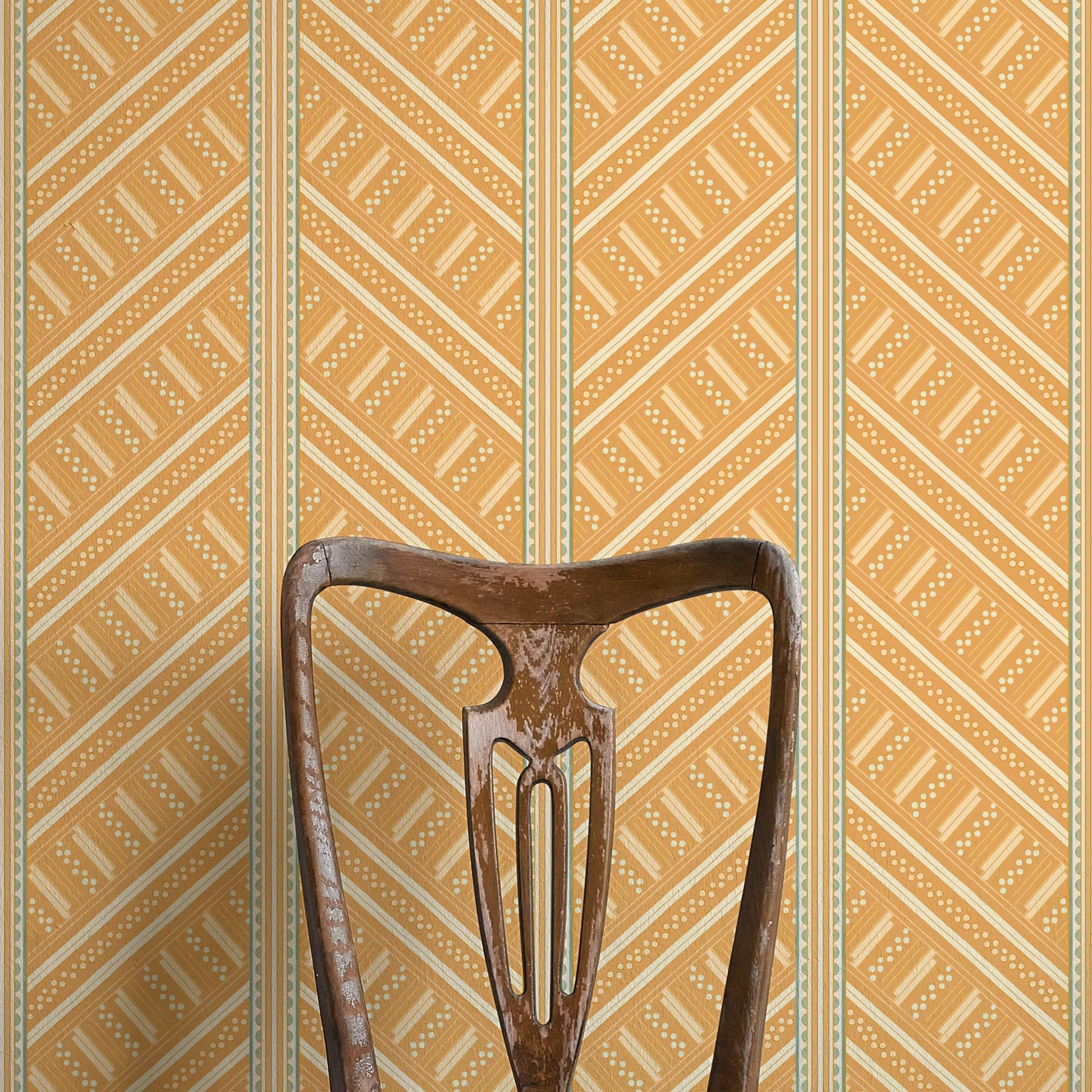 Vondel Wallpaper - Ochre Yellow - Ottoline - W/VON/4 - Premier Wallcovering