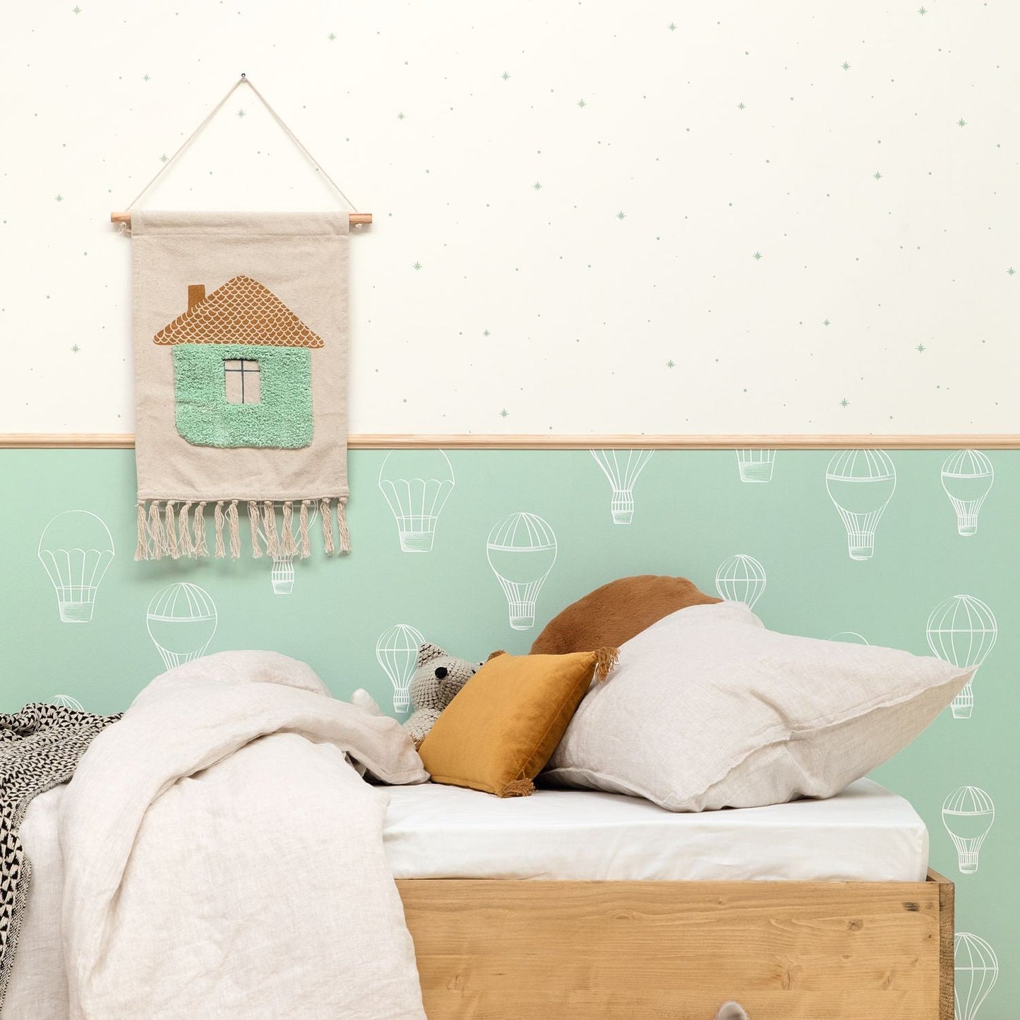 Voyager Wallpaper - Menthe - Caselio - 103467078 - Premier Wallcovering