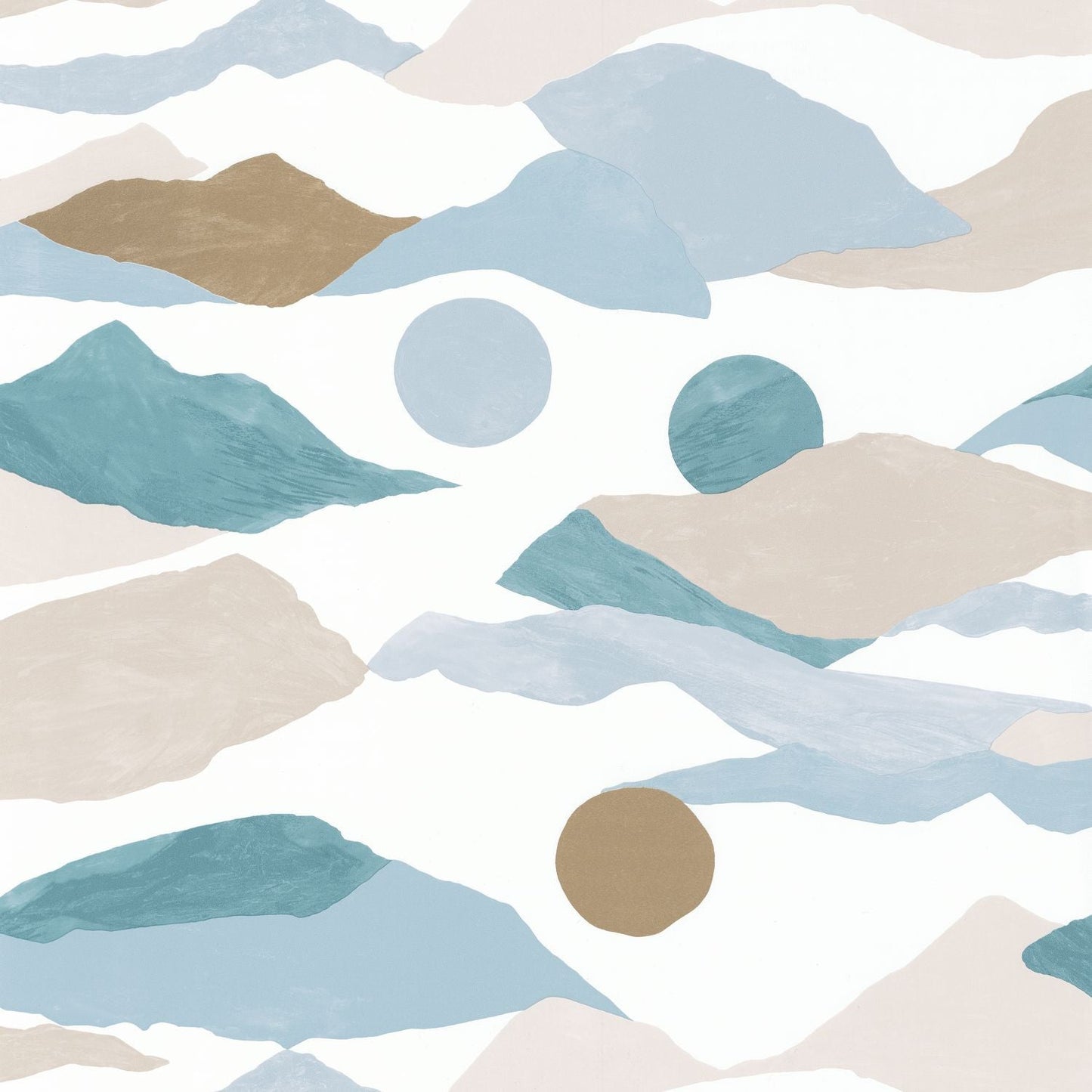 Voyages Wallpaper - Bleu Beige - Caselio - 102186025 - Premier Wallcovering