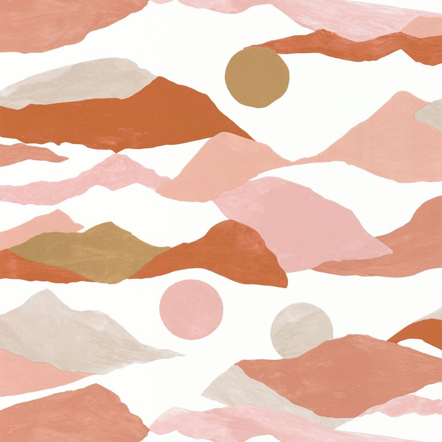 Voyages Wallpaper - Terracotta/ Rose - Caselio - 102188018 - Premier Wallcovering