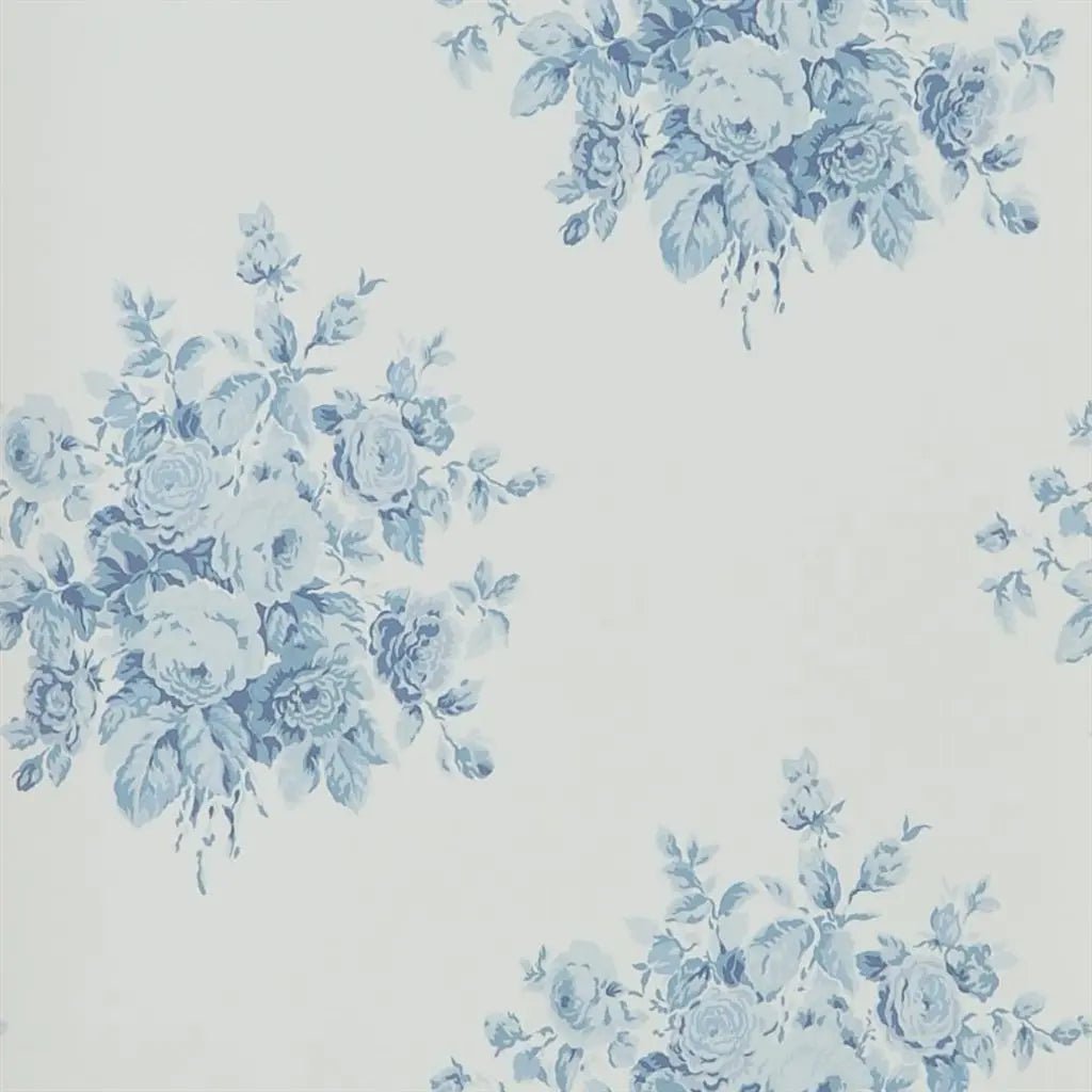 Wainscott Floral Wallpaper - Sky - Ralph Lauren - PRL707/02 - Premier Wallcovering