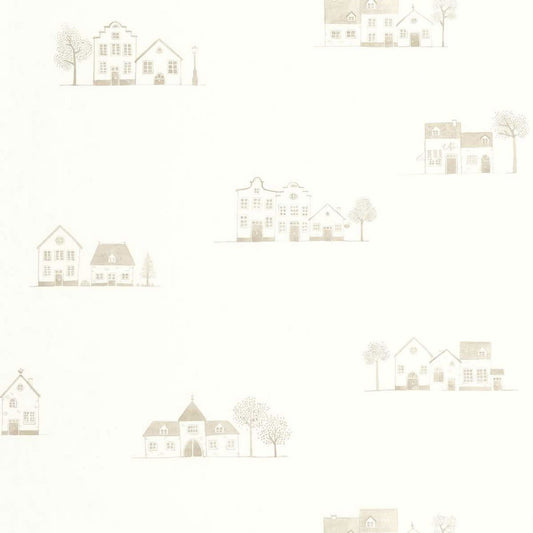 Walk In The Village Once Upon A Time Wallpaper - Lin - Casadeco - 200841221 - Premier Wallcovering