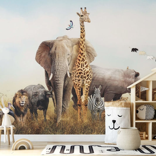 African Elephant Wall Mural - Multi - Anaglypta - 5521-8 - Premier Wallcovering