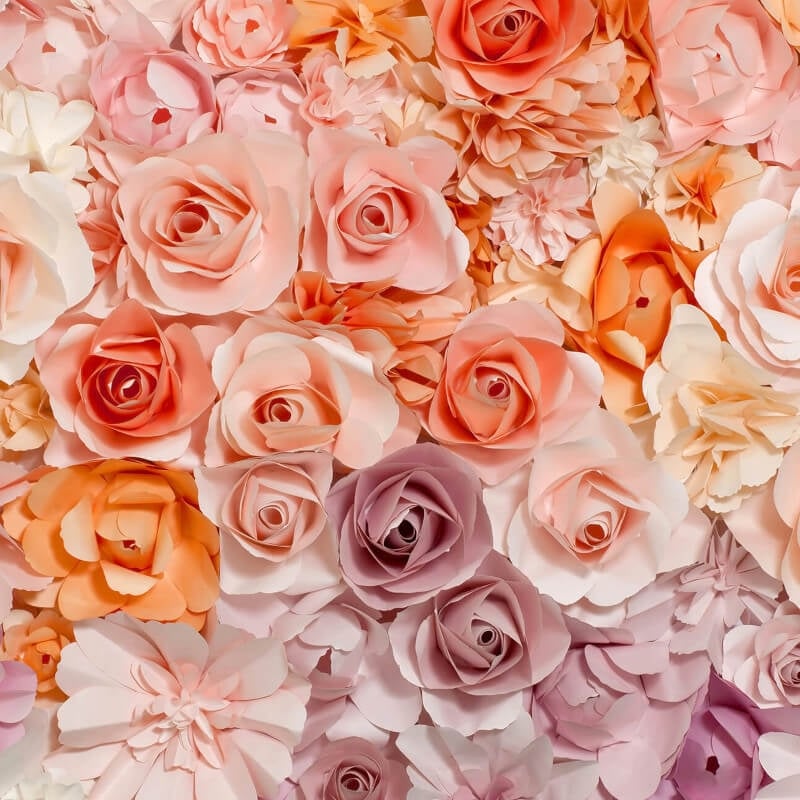 Flowers Wall Mural - Orange - Anaglypta - 5412-8 - Premier Wallcovering