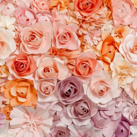 Flowers Wall Mural - Orange - Anaglypta - 5412-8 - Premier Wallcovering