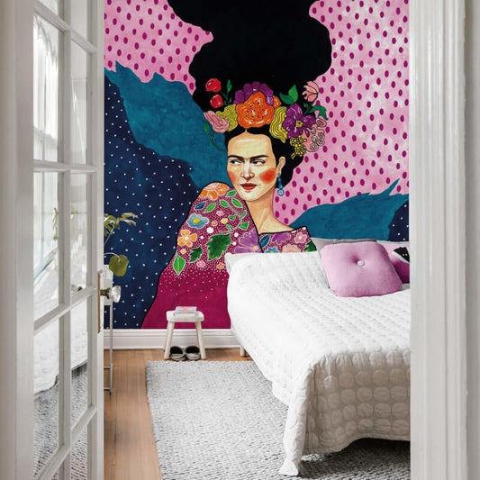 Frida Illustration Wall Mural - Multi - Anaglypta - 5539-4 - Premier Wallcovering