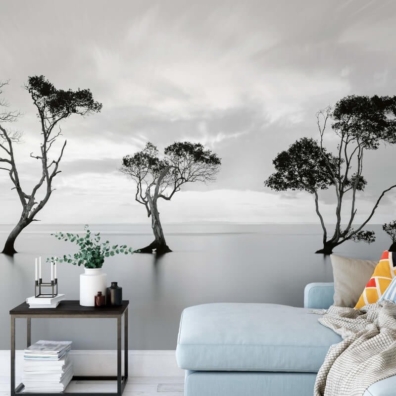 Trees In The Still Water Wall Mural - Multi - Anaglypta - 5095-8 - Premier Wallcovering