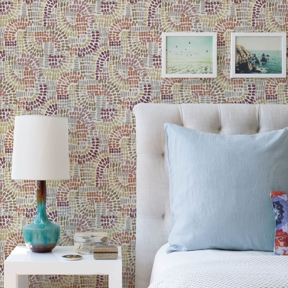 Wanderer Wallpaper - Purple / Orange - A Street Prints - FD27216 - Premier Wallcovering