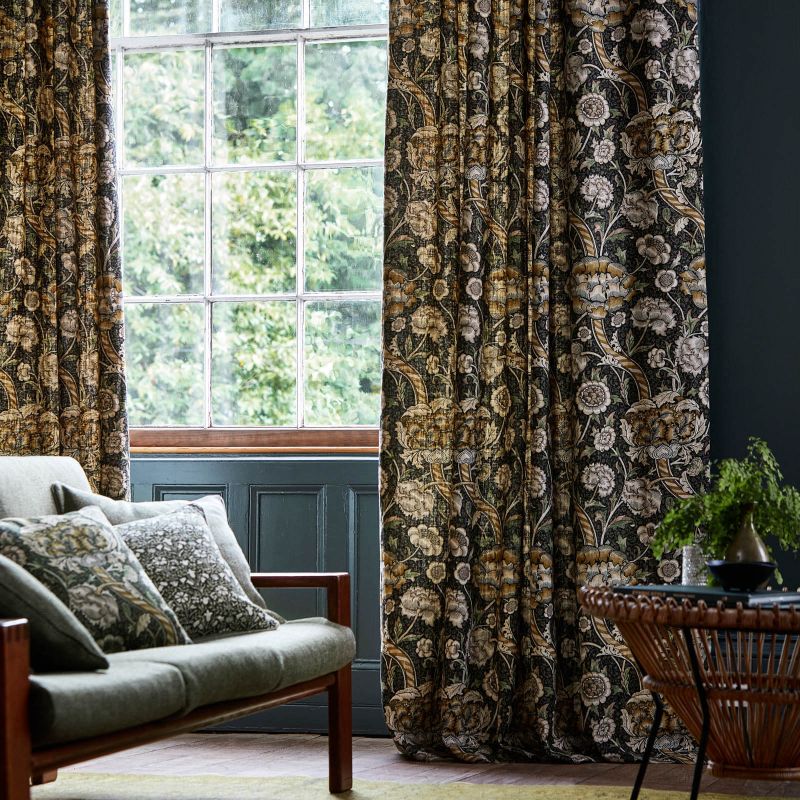 Wandle Fabric - Blue/Stone - Morris & Co - 226396 - Premier Wallcovering