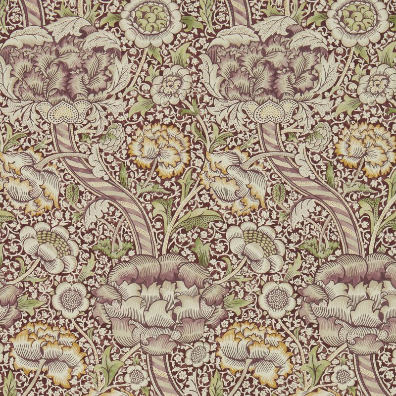 Wandle Wallpaper - Wine/Saffron - 216424 - Morris & Co - Premier Wallcovering