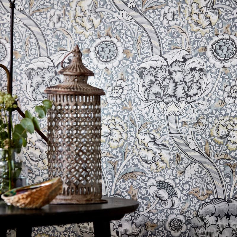 Wandle Wallpaper - Indigo/Madder - Morris & Co - 216849 - Premier Wallcovering