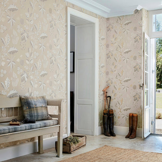 Warwick Wallpaper - Taupe - Sanderson - DYSI216615 - Premier Wallcovering