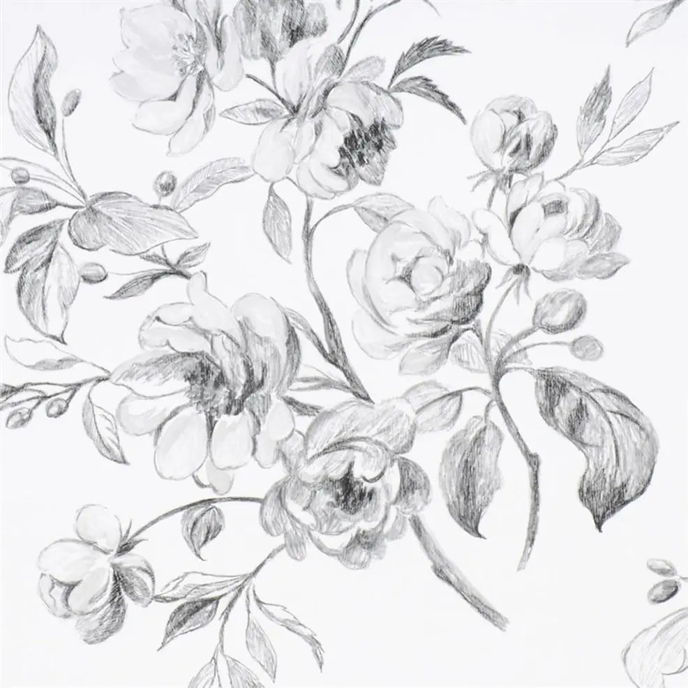 Watelet Wallpaper - Black And White - Designers Guild - P540/01 - Premier Wallcovering