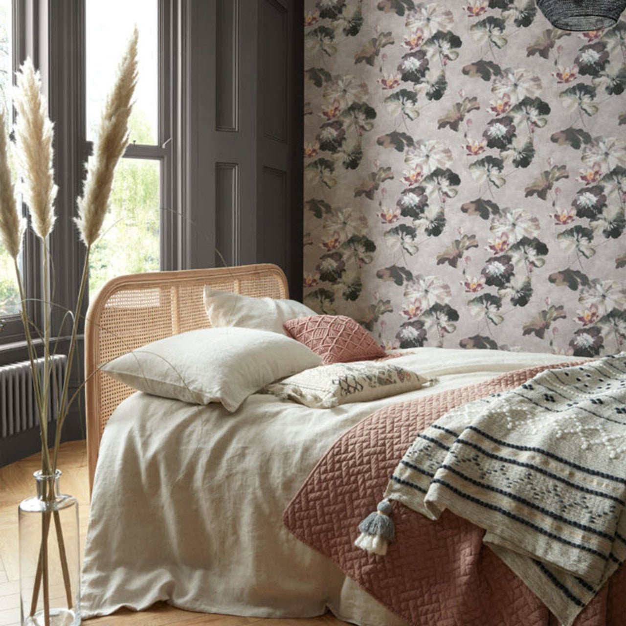 Water Lilies Wallpaper - Chamomile - 1838 wallcoverings - 2008 - 143 - 06 - Premier Wallcovering