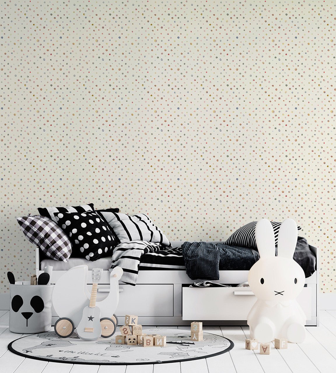 Watercolor Dots Great Kids Wallpaper - Beige - Hohenberger - 26838 - Premier Wallcovering