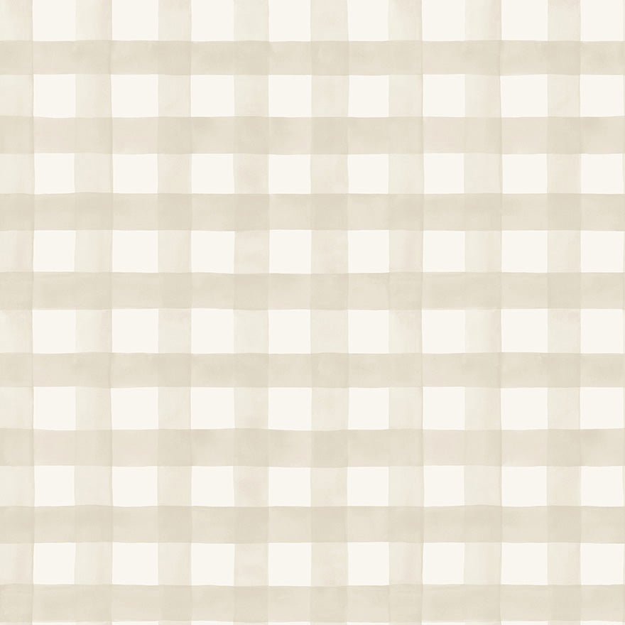 Watercolour Gingham Wallpaper - Beige - Holden Décor - 13290 - Premier Wallcovering