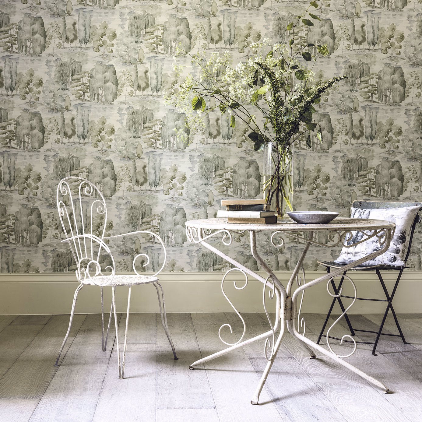Waterperry Wallpaper - Ivory/Stone - Sanderson - DWAP216280 - Premier Wallcovering