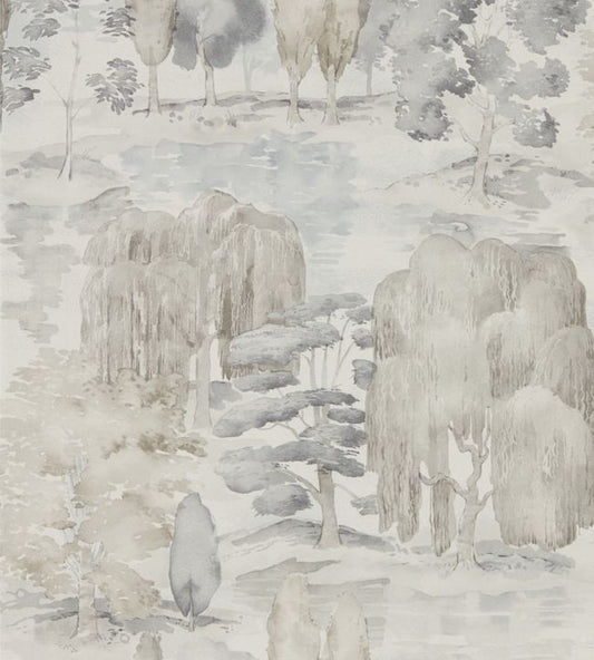 Waterperry Wallpaper - Gilver/Linen - DWAP216281 - Sanderson - Premier Wallcovering