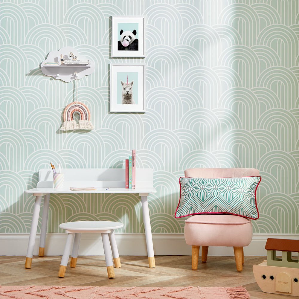 Wave After Wave Wallpaper - Mint - Lust Home - LH900107 - Premier Wallcovering