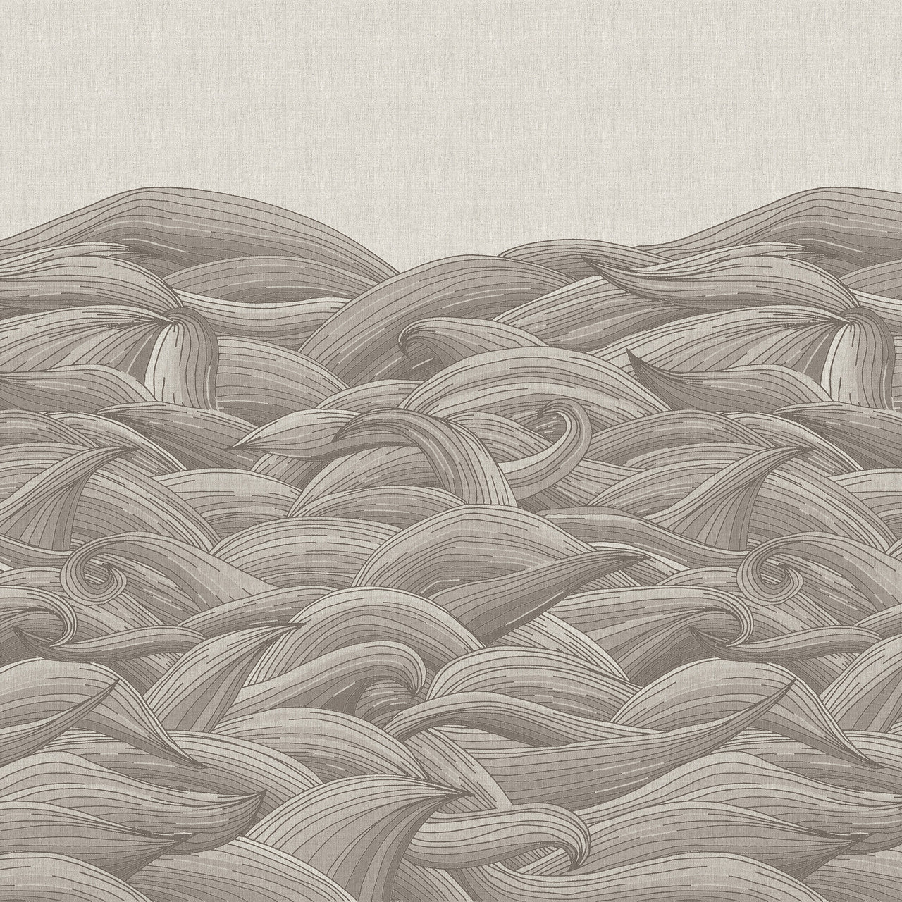 Waves Crafted Wall Mural - Taupe/ Grey - Hohenberger - 26786 - Premier Wallcovering