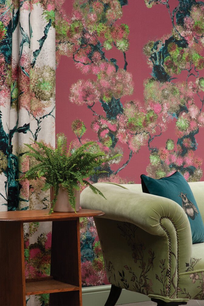 Wee Pinyin Wallpaper - Rouge Lacquer - Timorous Beasties - DWN/PIN/ENW/04 - Premier Wallcovering