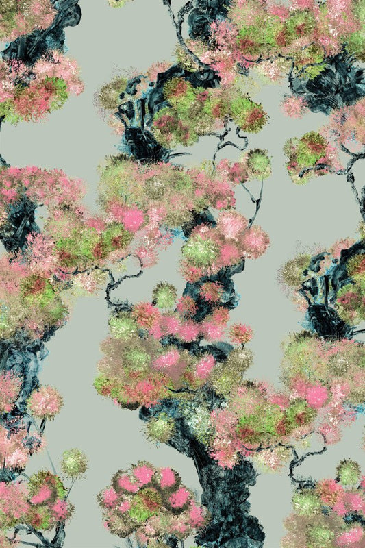 Wee Pinyin Wallpaper - Warm Mint - Timorous Beasties - DWN/PIN/ENW/03 - Premier Wallcovering