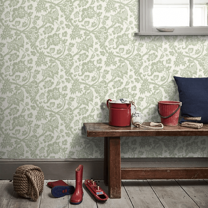 Westcombe Wallpaper - Fern Green - Timothy Wilman - TW2572 - Premier Wallcovering