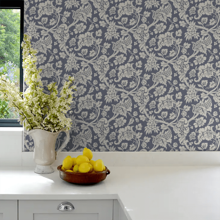 Westcombe Wallpaper - Midnight Blue - Timothy Wilman - TW2573 - Premier Wallcovering
