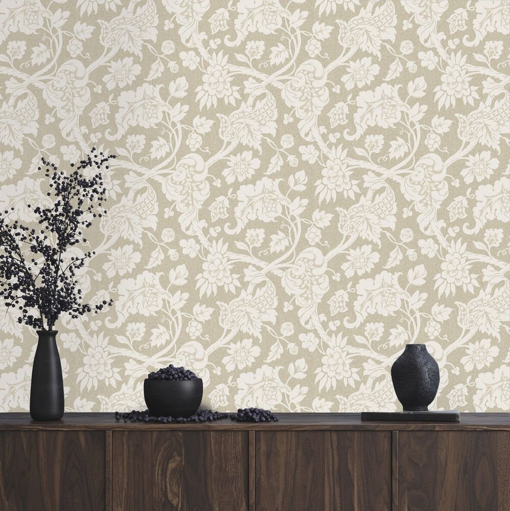 Westcombe Wallpaper - Stone Cream - Timothy Wilman - TW2575 - Premier Wallcovering