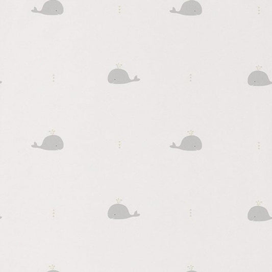 Whale Happy Dreams Wallpaper - Beige And Gris - Casadeco - 82791121 - Premier Wallcovering