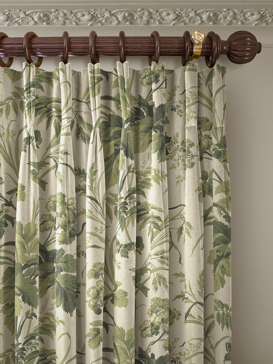 Where The Wildflowers Grow Recycled Velvet Fabric - Sage Green - Divine Savages - DVS164-WLD-FLOW-SAGE-VEL-MET - Premier Wallcovering