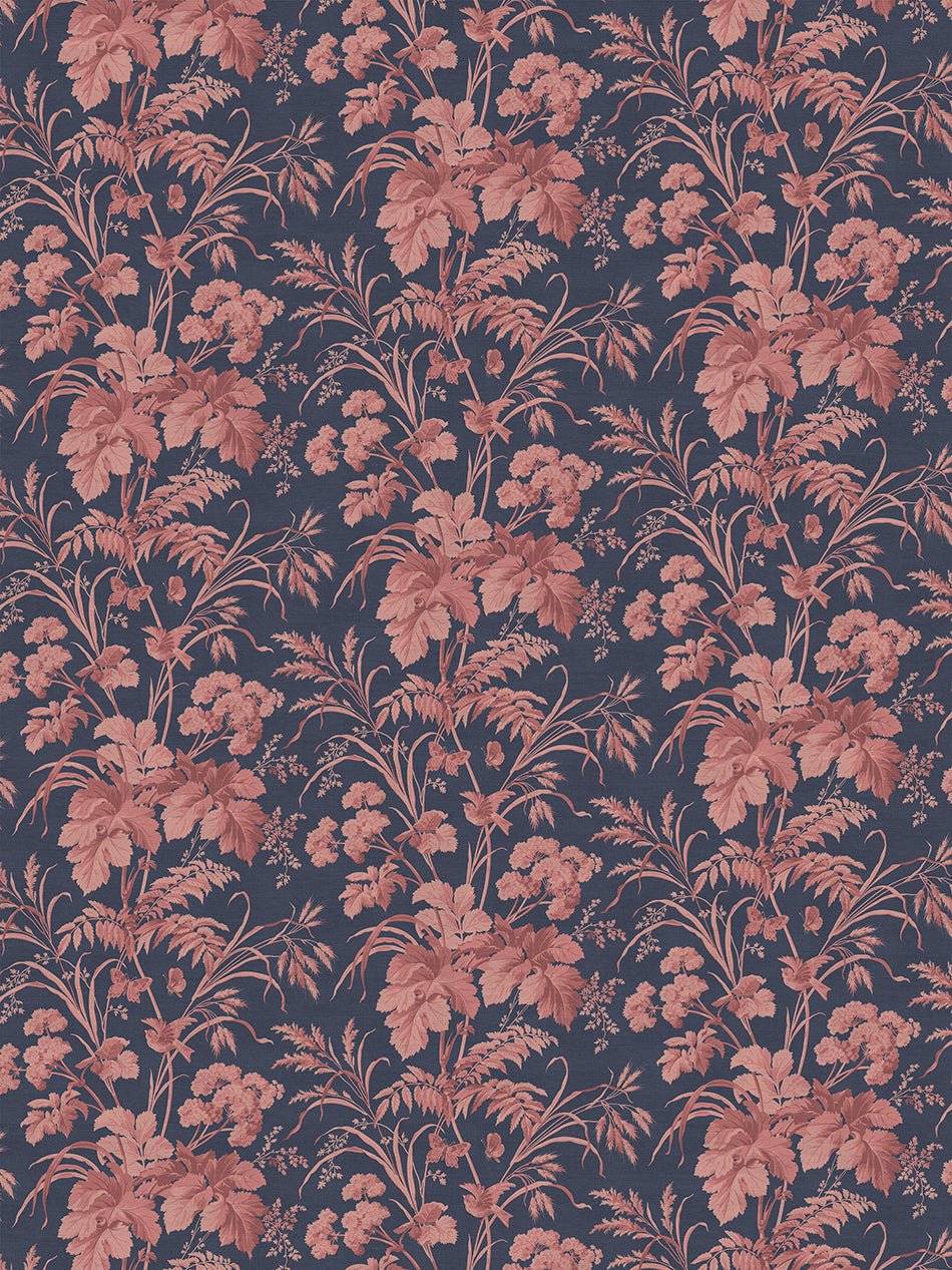 Where The Wildflowers Grow Recycled Velvet Fabric - Dusk - Divine Savages - DVS166-WLD-FLOW-DUSK-VEL-MET - Premier Wallcovering