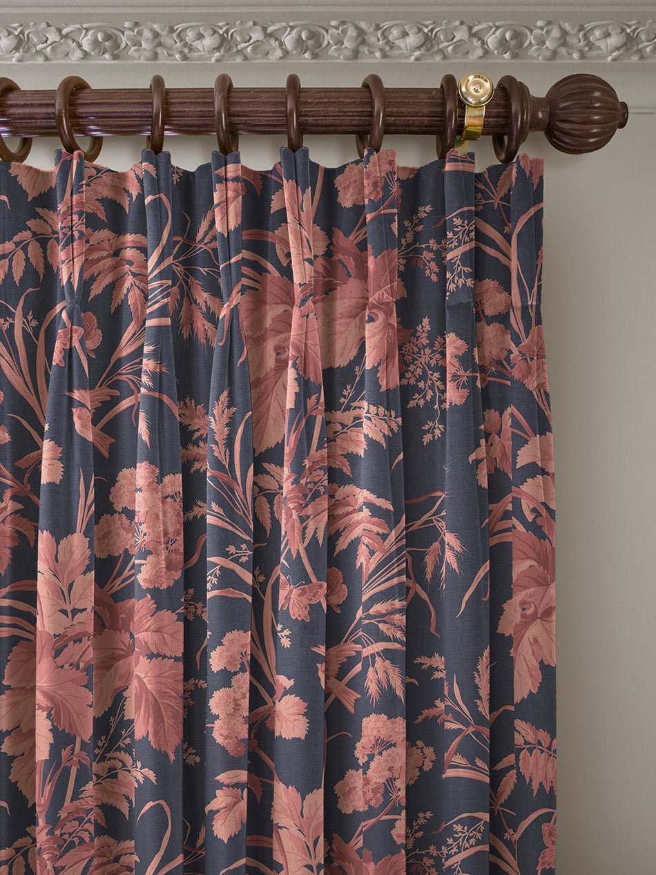 Where The Wildflowers Grow Recycled Velvet Fabric - Dusk - Divine Savages - DVS166-WLD-FLOW-DUSK-VEL-MET - Premier Wallcovering