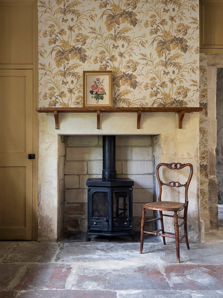 Where The Wildflowers Grow Wallpaper - Mustard - Divine Savages - DVS163-WLD-FLOW-MUST-WR - Premier Wallcovering