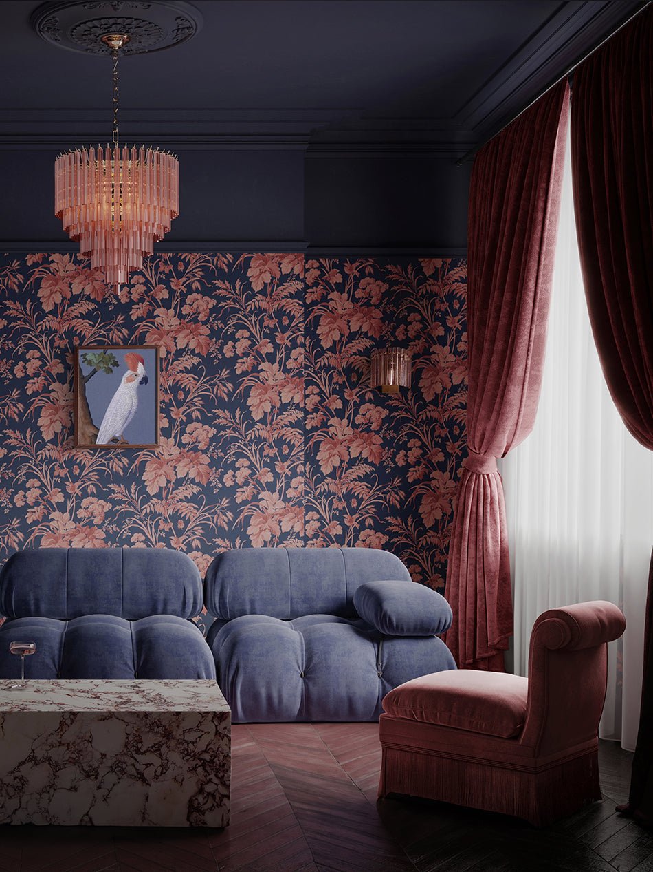 Where The Wildflowers Grow Wallpaper - Dusk - Divine Savages - DVS166-WLD-FLOW-DUSK-WR - Premier Wallcovering