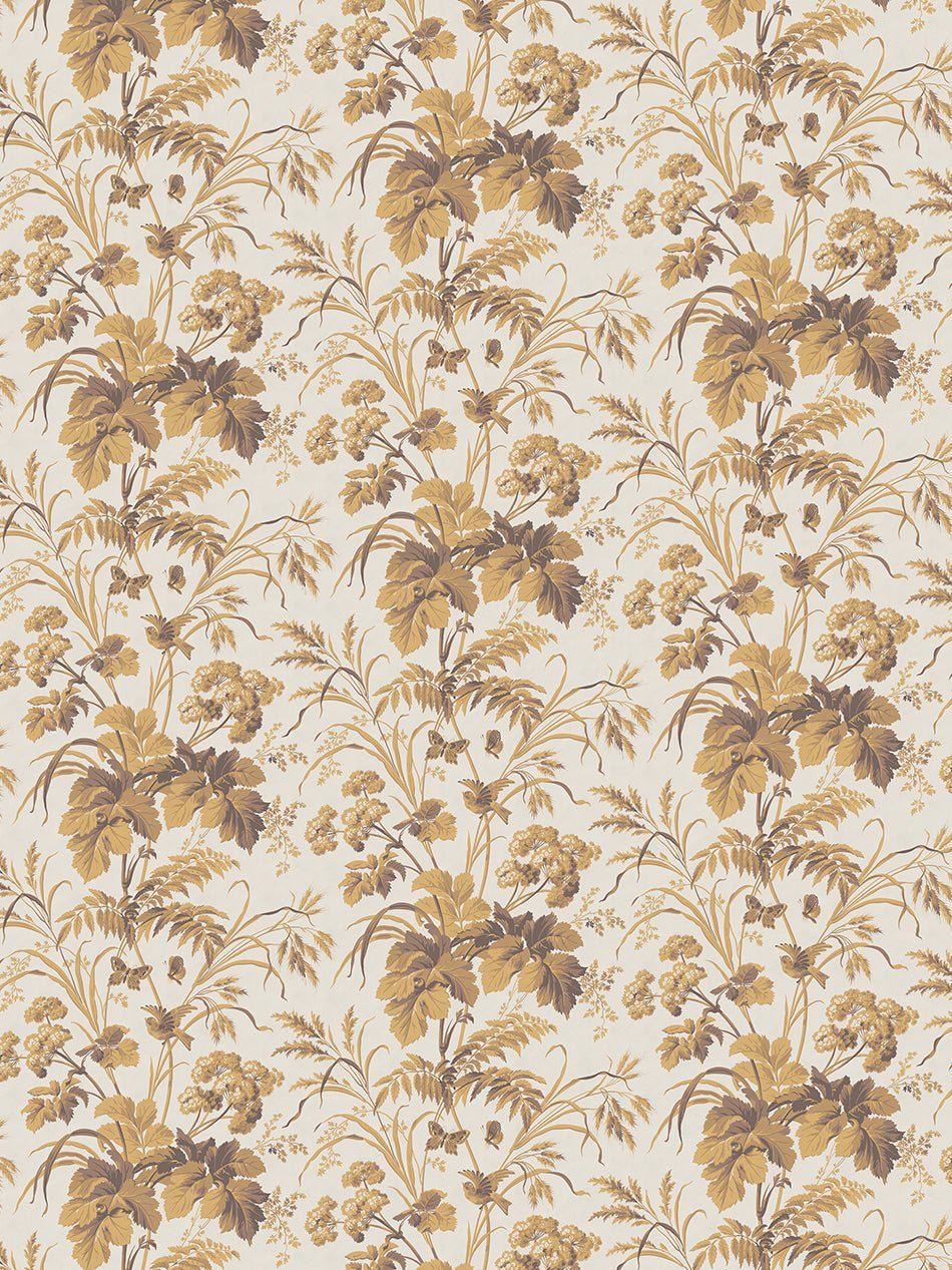Where The Wildflowers Grow Wallpaper - Mustard - Divine Savages - DVS163-WLD-FLOW-MUST-WR - Premier Wallcovering