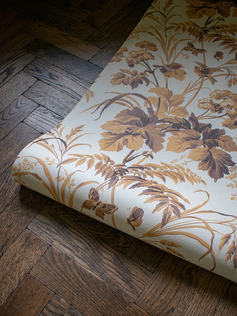 Where The Wildflowers Grow Wallpaper - Mustard - Divine Savages - DVS163-WLD-FLOW-MUST-WR - Premier Wallcovering