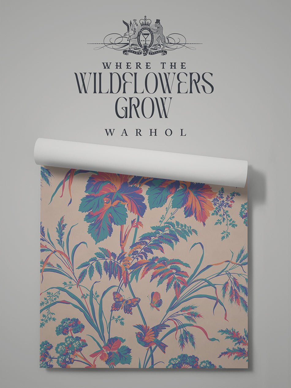 Where The Wildflowers Grow Wallpaper - Warhol - Divine Savages - DVS167-WLD-FLOW-WARH-WR - Premier Wallcovering