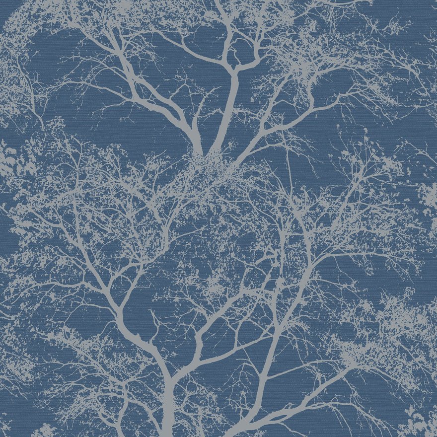 Whispering Trees Wallpaper - Blue - Holden Décor - 65402 - Premier Wallcovering
