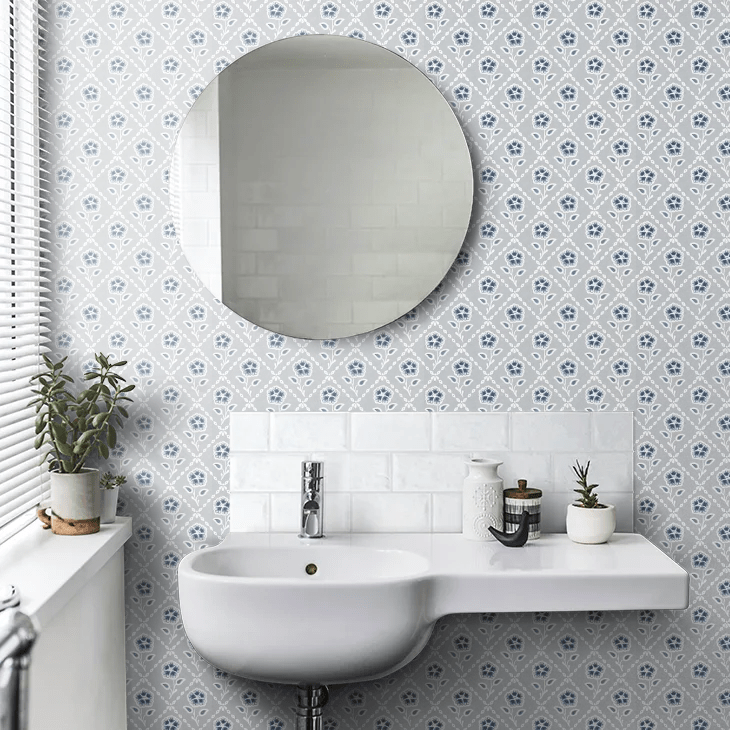 Whitehall Wallpaper - Prussian - Little Greene - 0284WHPRUSS - Premier Wallcovering