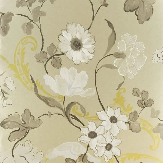 Whitewell Wallpaper - Gold - P505/05 - Designers Guild - Premier Wallcovering