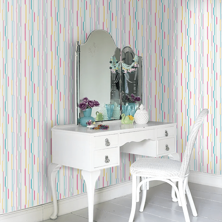 Wibble Wobble Wallpaper - Bubblegum - Ohpopsi - WGU50114W - Premier Wallcovering