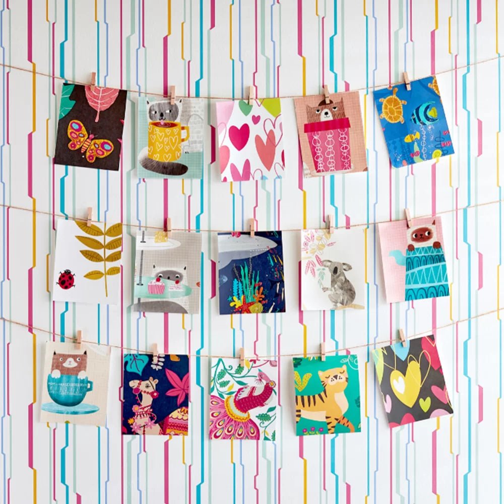 Wibble Wobble Wallpaper - Bubblegum - Ohpopsi - WGU50114W - Premier Wallcovering