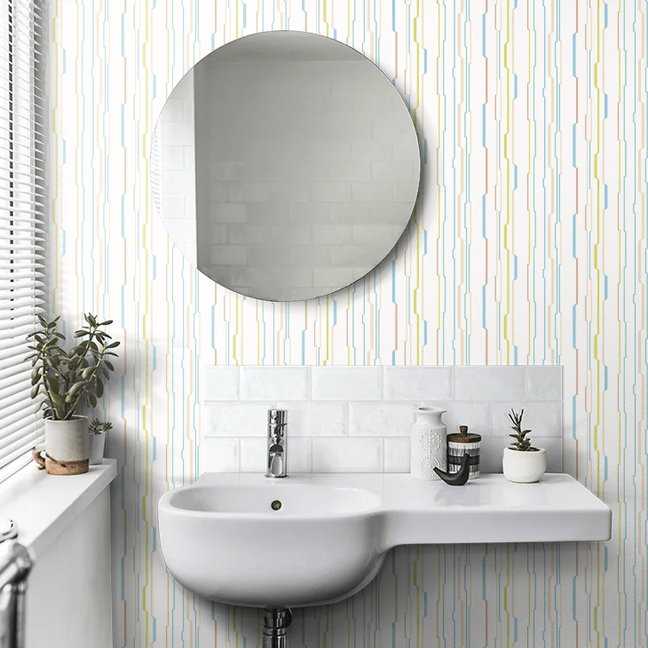 Wibble Wobble Wallpaper - Marshmallow - Ohpopsi - WGU50116W - Premier Wallcovering