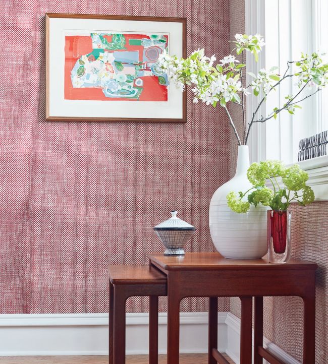 Wicker Weave Wallpaper - Blue - Thibaut - T72817 - Premier Wallcovering
