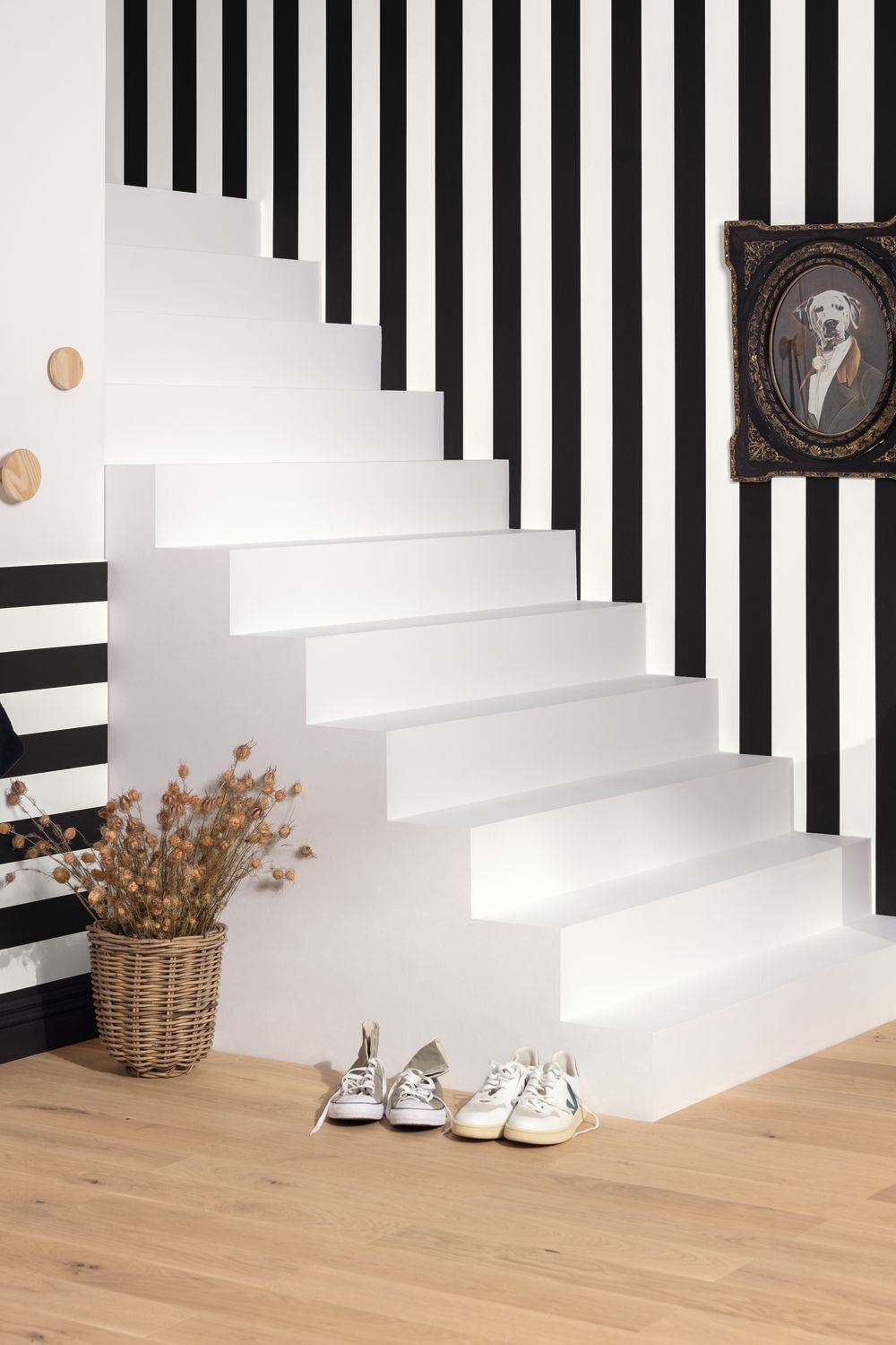 Wide Lines Wallpaper - Noir - Caselio - 104029290 - Premier Wallcovering